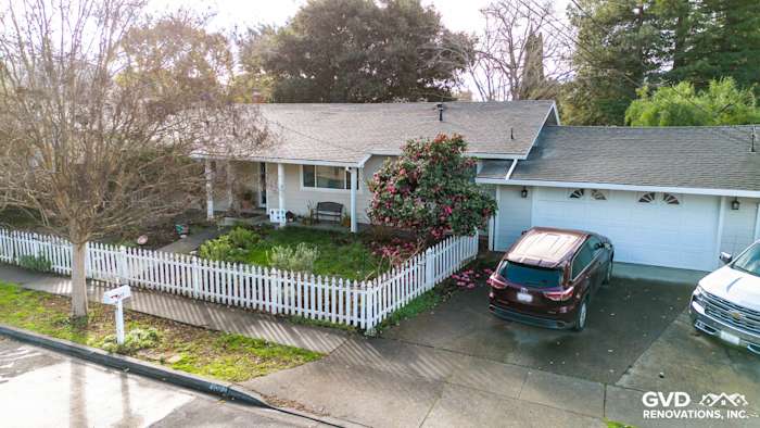 Charming Napa home with new James Hardie siding, white trim, and landscaped yard