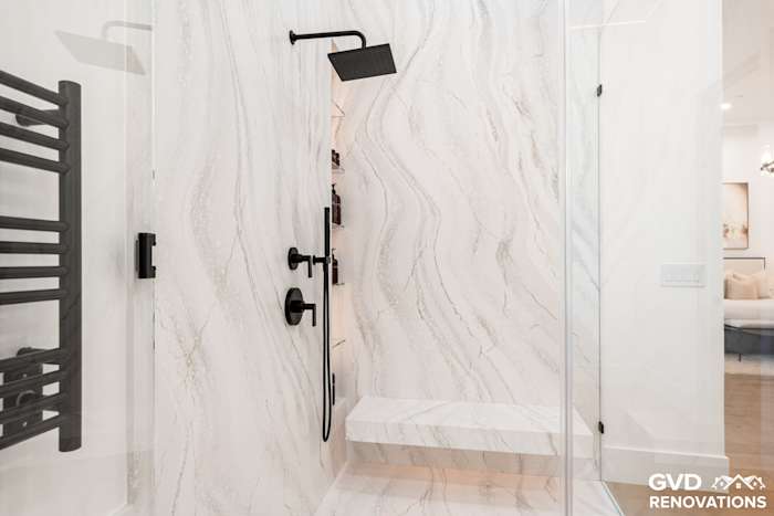Custom Master, Hall & Powder Bathroom Design