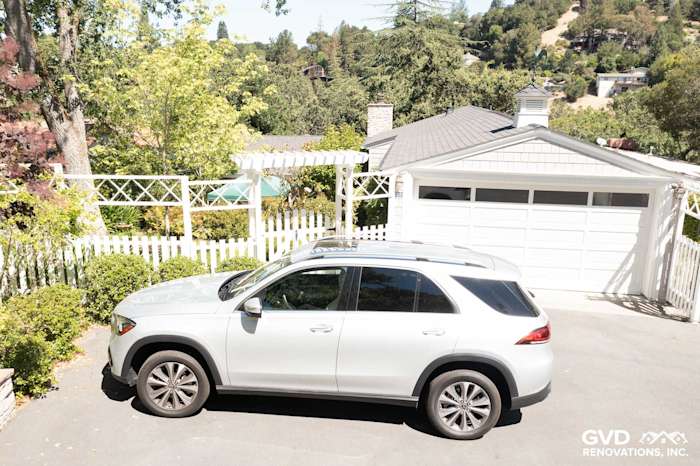 Home exterior featuring newly installed Pearl Gray James Hardie Shingle Siding in Orinda, CA