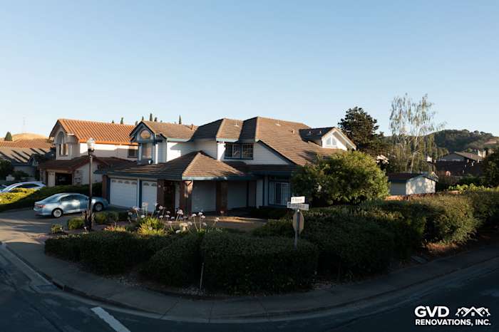 Charming home exterior featuring Arctic White James Hardie Lap Siding in Hercules, CA