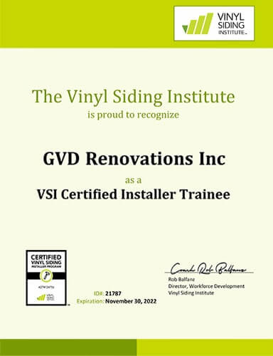 VSI Certified Installer