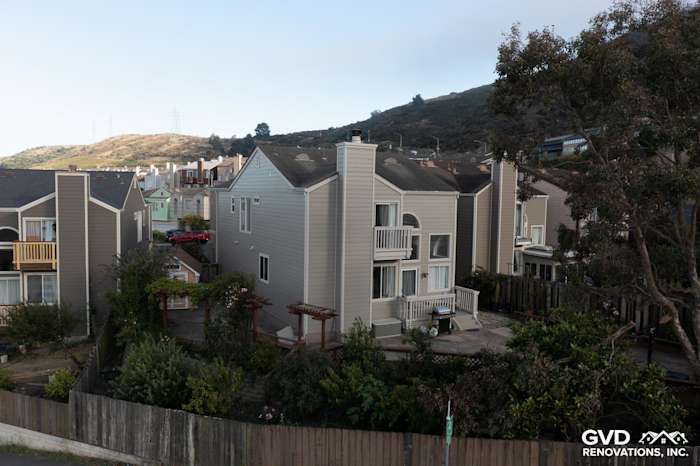 Daly City home featuring James Hardie Lap Siding in Monterey Taupe with Cobble Stone Trim