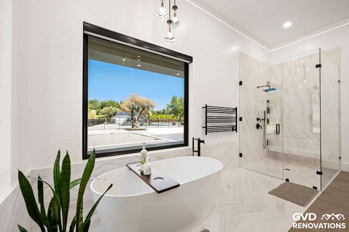 Custom Master, Hall & Powder Bathroom Design