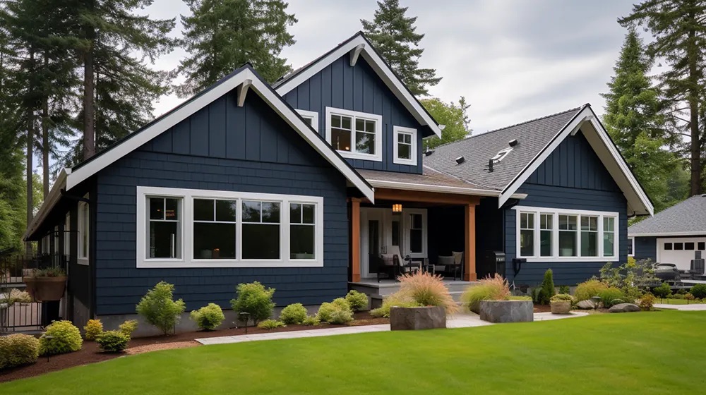 Navy Blue Vinyl Siding