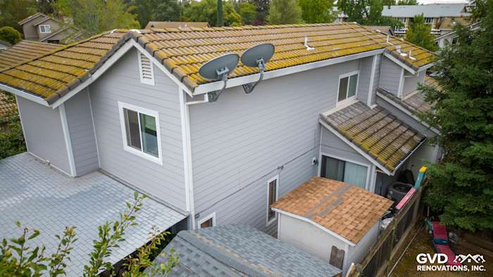 Home exterior showcasing James Hardie Pearl Gray siding with Arctic White trim in Rocklin, CA