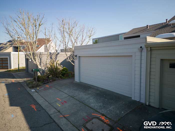 Pearl Gray James Hardie Lap Siding on a home exterior in Mill Valley, showcasing a stylish upgrade