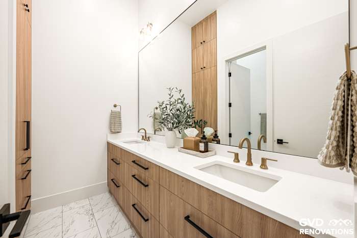 Custom Master, Hall & Powder Bathroom Design