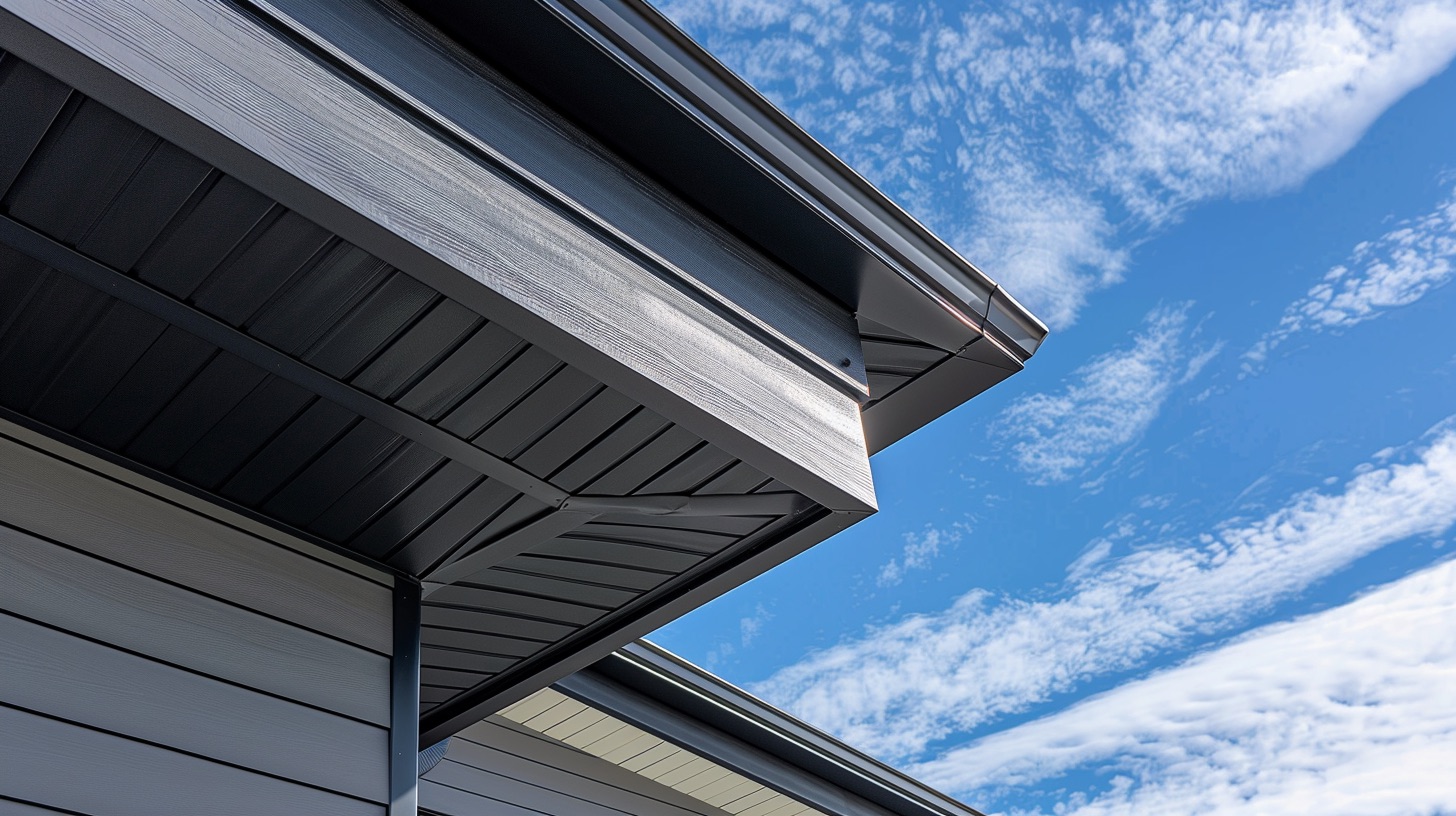 black soffit and fascia