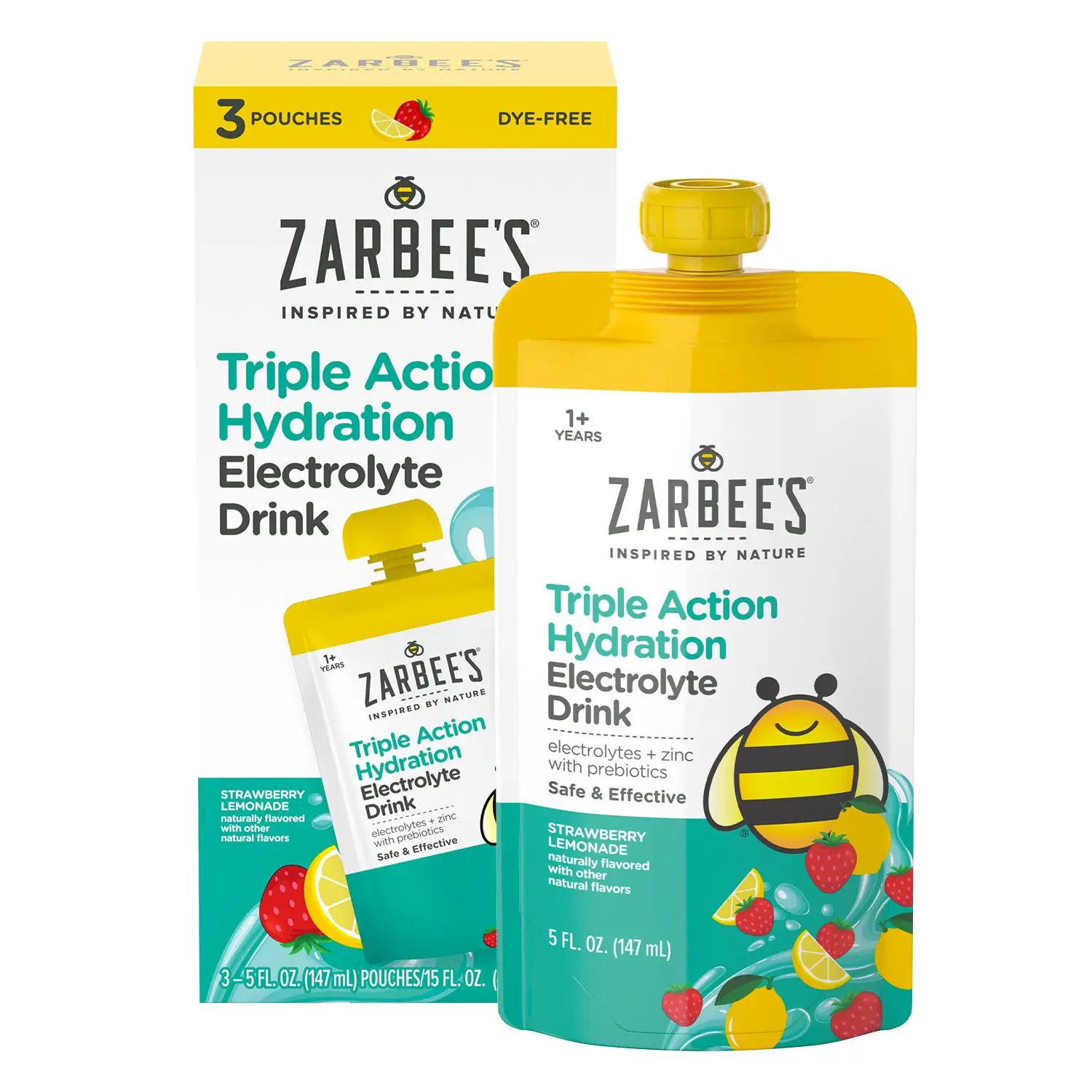 Triple Action Hydration Electrolyte Drink, Strawberry Lemonade