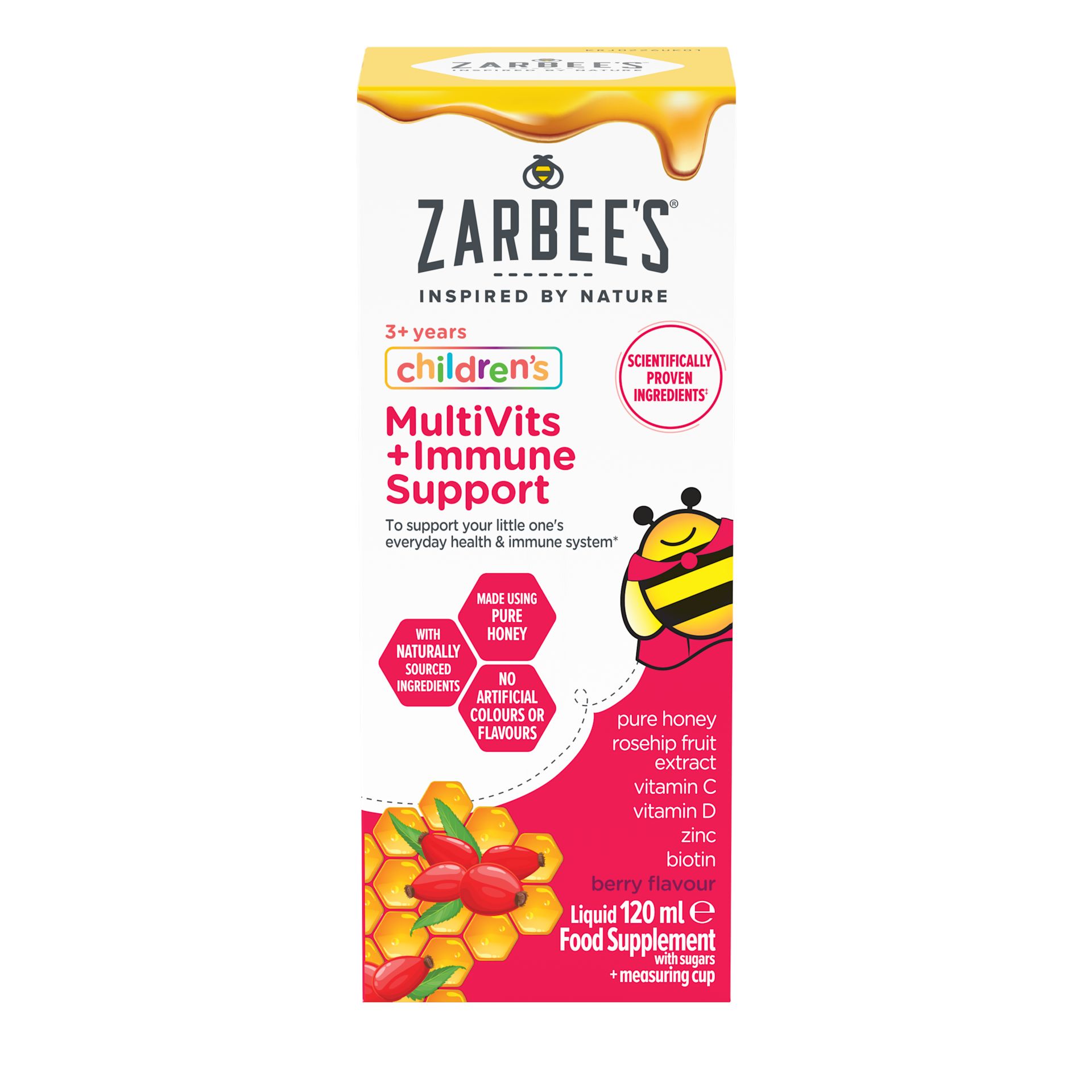 Zarbee’s® Children’s MultiVits + Immune Support Liquid - Image 1 - zarbees.co.uk - en-GB