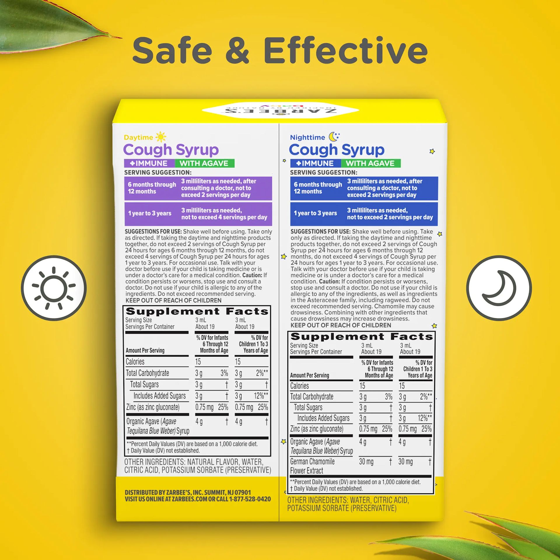 Baby Cough + Immune with Agave Day & Night Value Pack