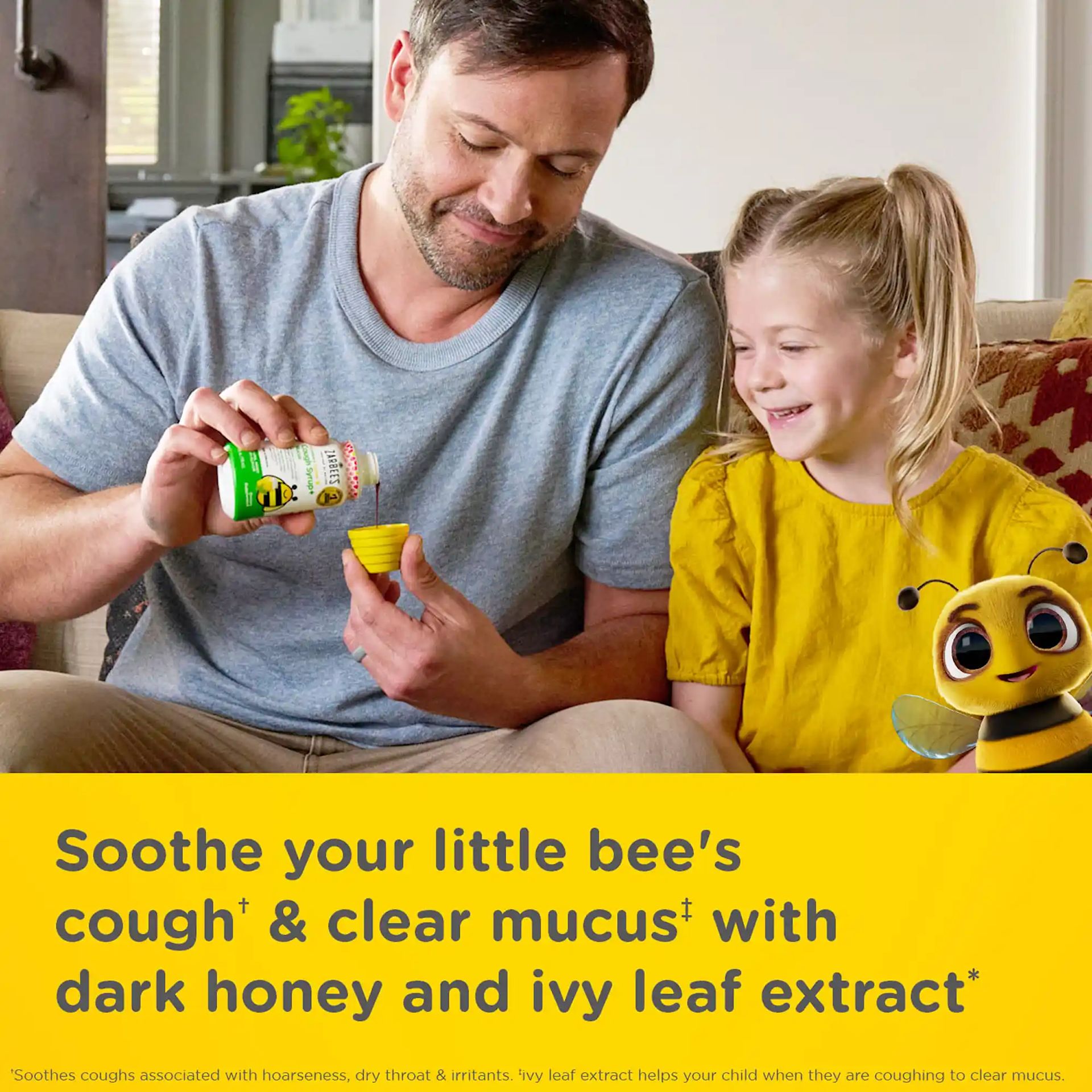 Soothe your little bee with Zarbee’s® Kid's Cough + Mucus Day