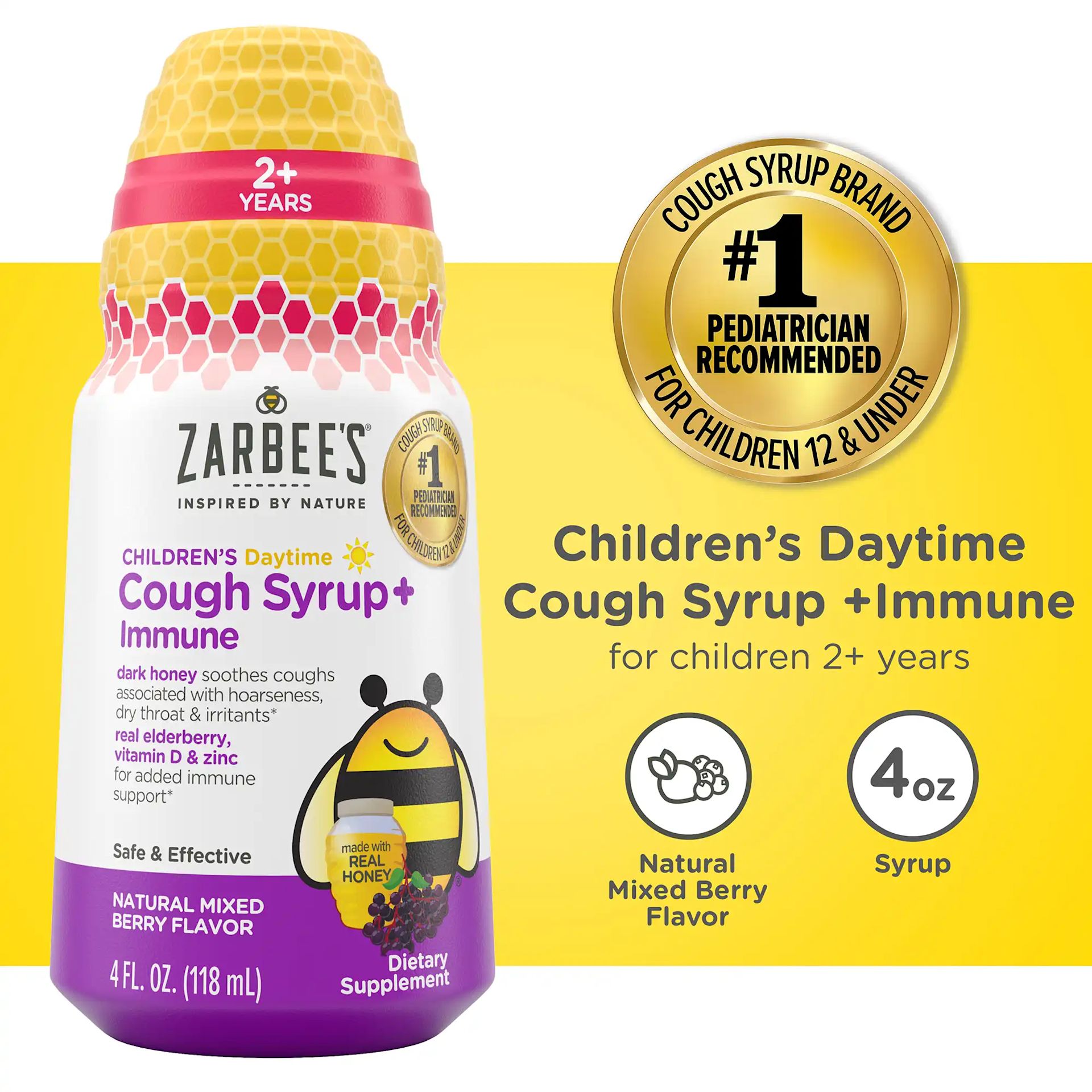 Child Cough Syrup +Immune Packshot + Num 1 MOI