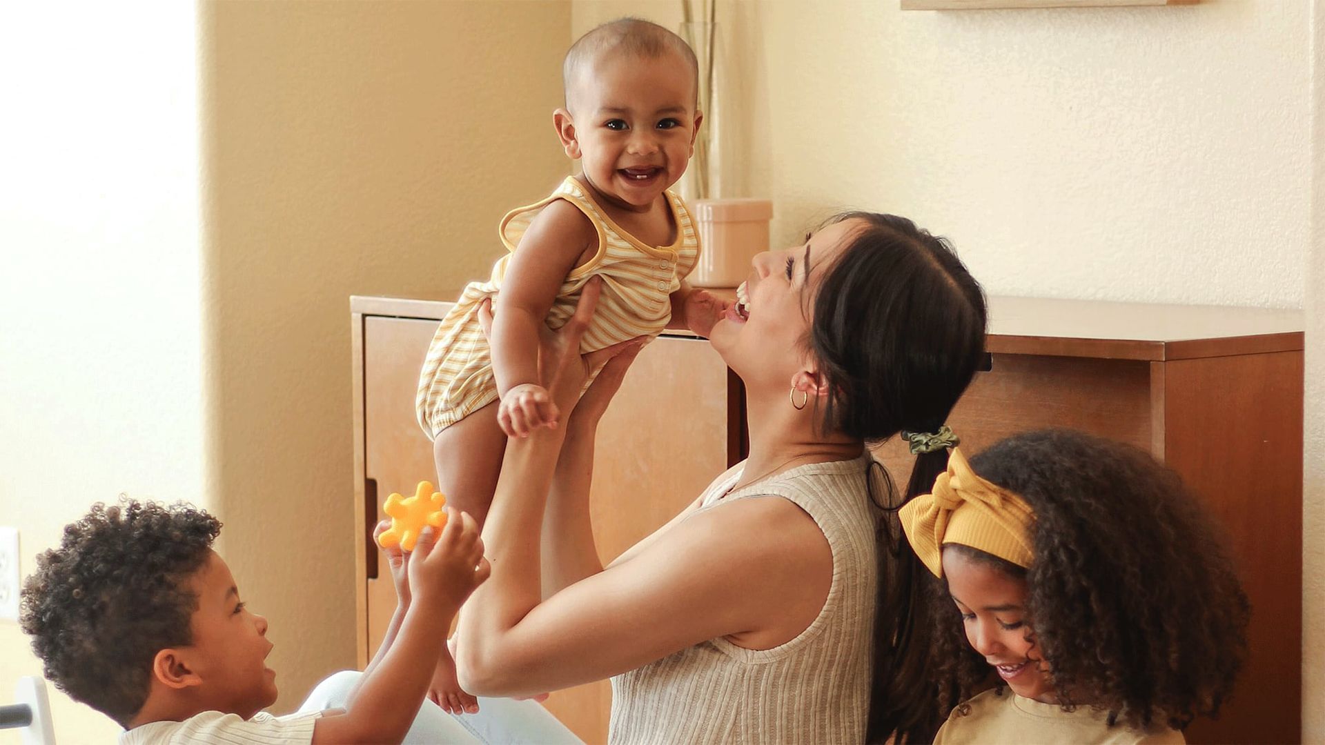 Family playing