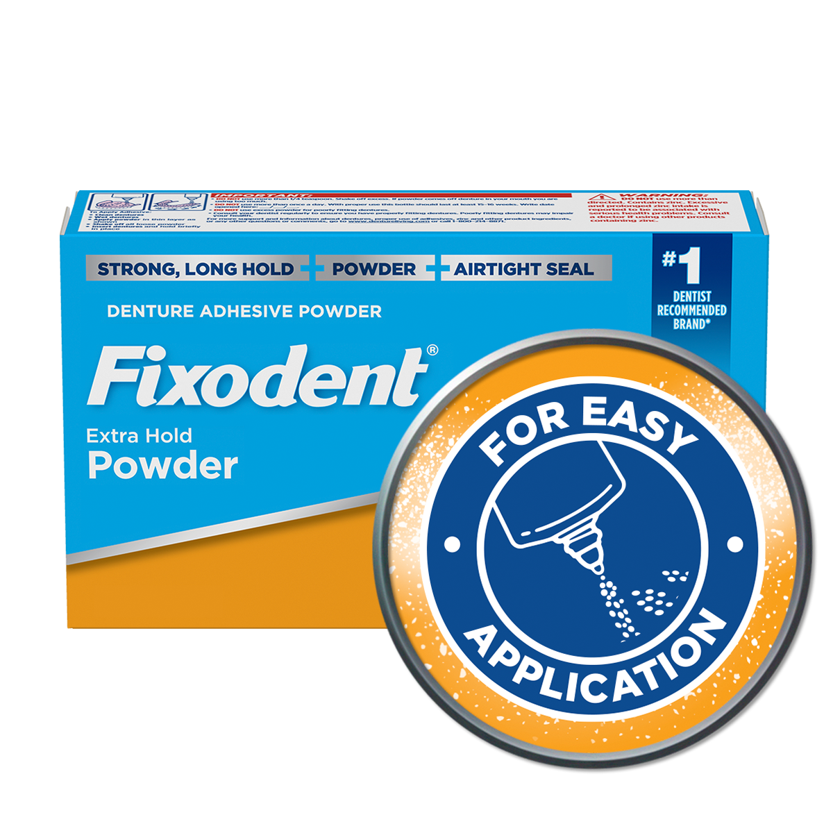 Fixodent Extra Hold Powder - Airtight seal