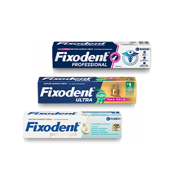 3 x Fixodent Original Complete Denture Adhesive Cream Strong Food Seal –  British Pharmacare