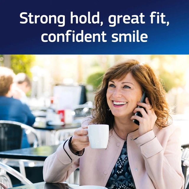 Fixodent Plus Bacteria Guard - Strong hold, great fit, confident smile