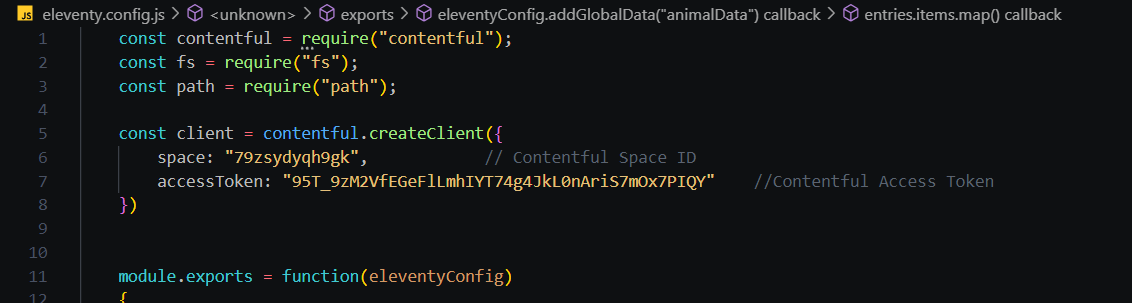 "Connecting the Contentful using content API and Space Token"