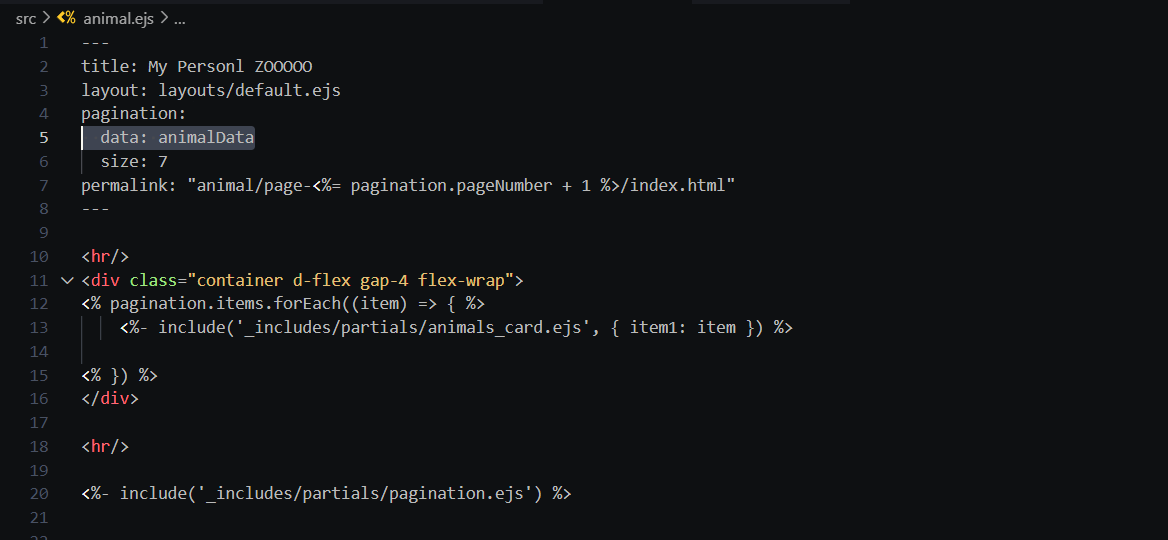 "Getting the Contentful data from the custom content type using animalData key from GlobalData function."