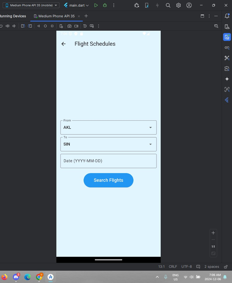Flight Schedule Booking