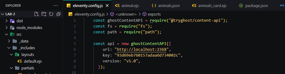 "Connecting the ghost using content API"