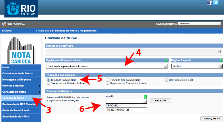 NOTA CARIOCA - Nota Fiscal de Serviços Eletrônica - NFS-e - Prefeitura da  Cidade do Rio de Janeiro