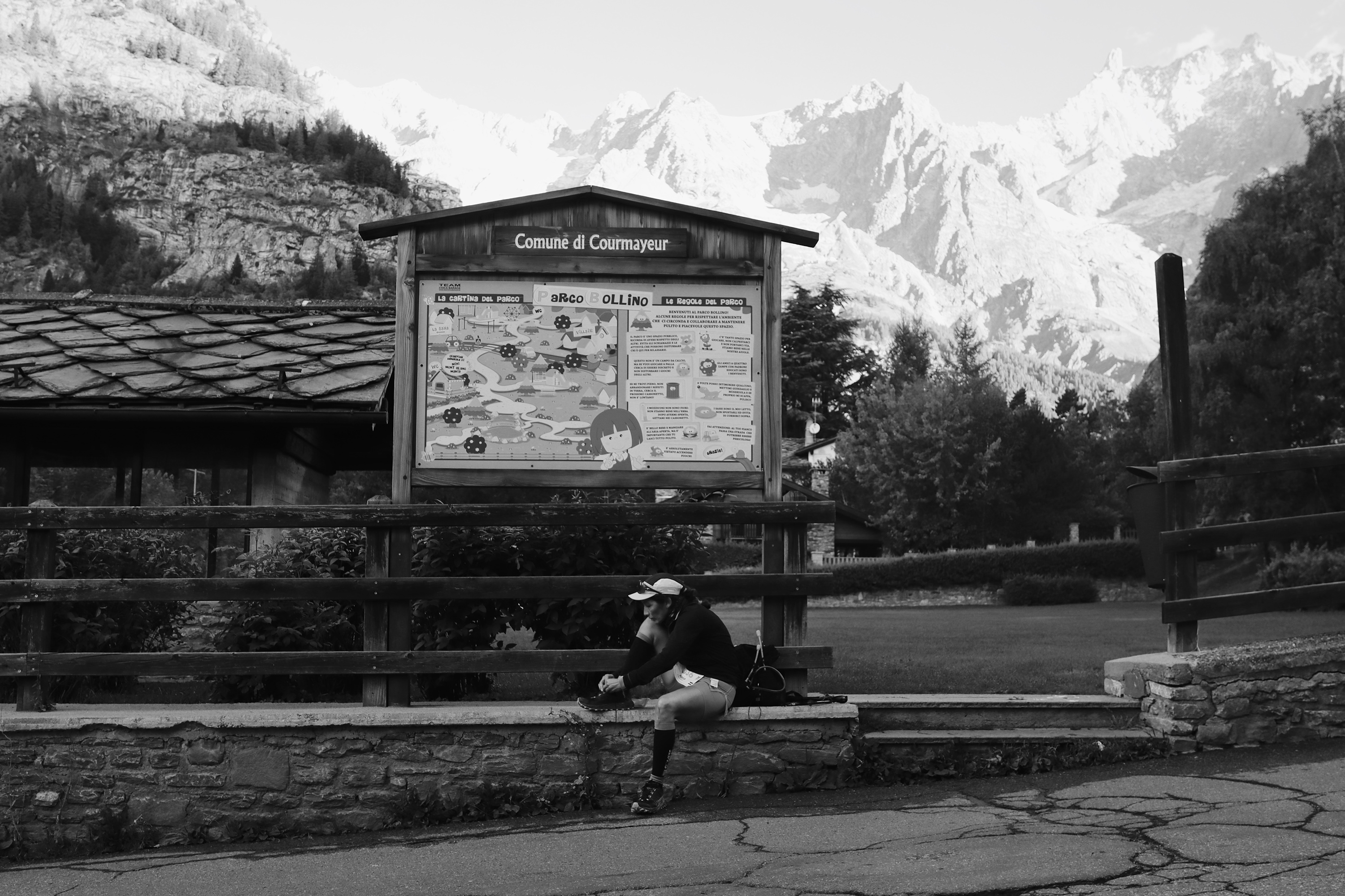 A quiet moment in Courmayeur pre CCC. Photograph: Richard Miller