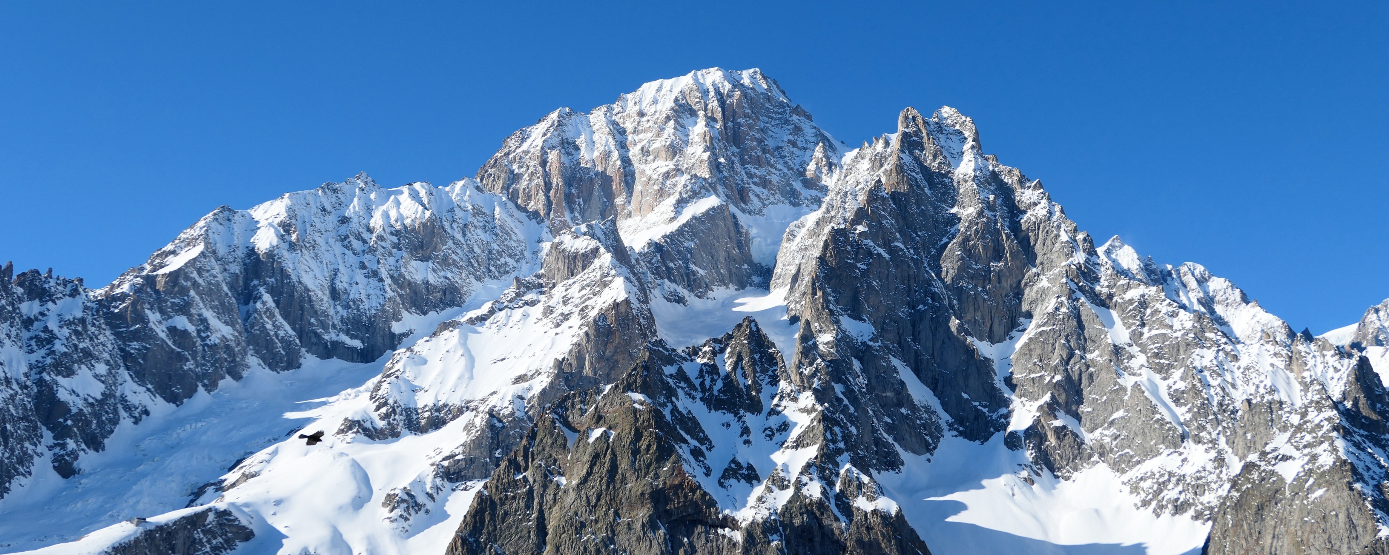 Mont Blanc mountain view from piste in Courmayeur ski resort. Photo: Studio Barcelona