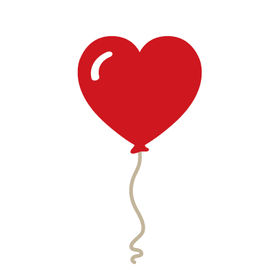 A heart balloon bouncing up and down