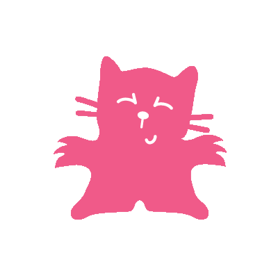 A pink cat bopping it's head from side to side