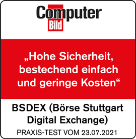 BSDEX receives the rating "High security, impressively simple and low cost" from Computer-Bild.