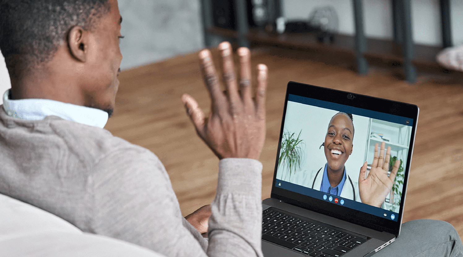 Patient-acknowledging-healthcare-provider-via-telehealth 