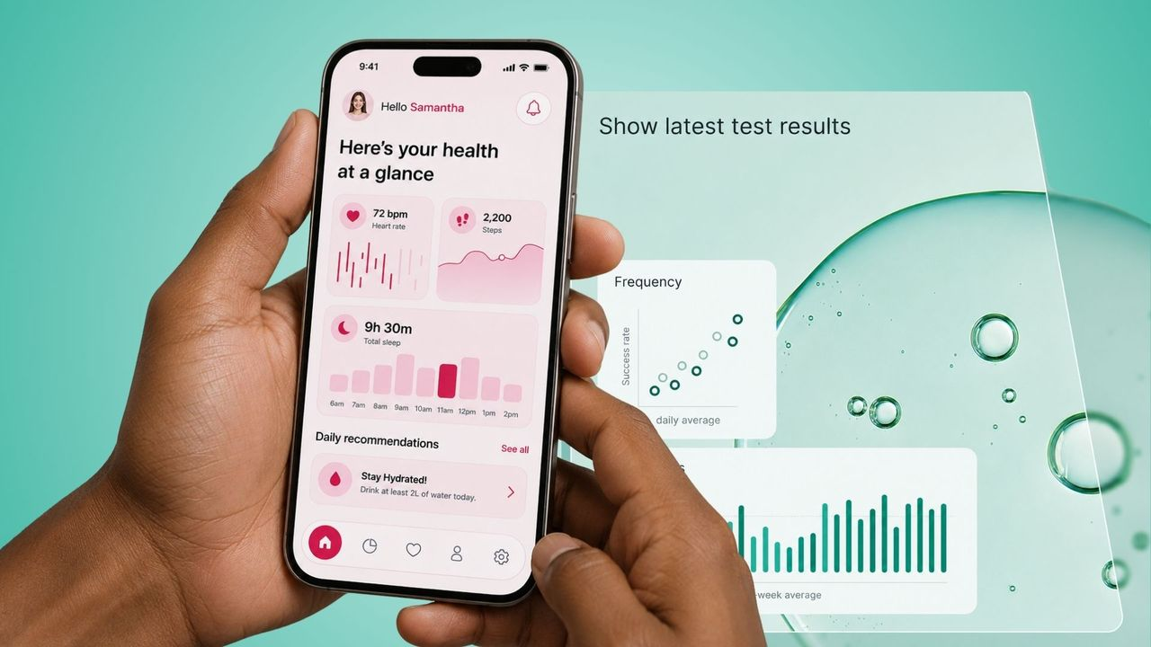 Top health diagnostics for telehealth platforms including remote lab testing, wearable monitoring, and digital patient health dashboards on a modern mobile healthcare app