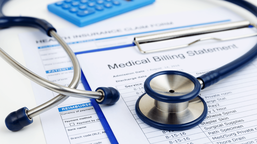 Medical billing statement and health insurance claims forms