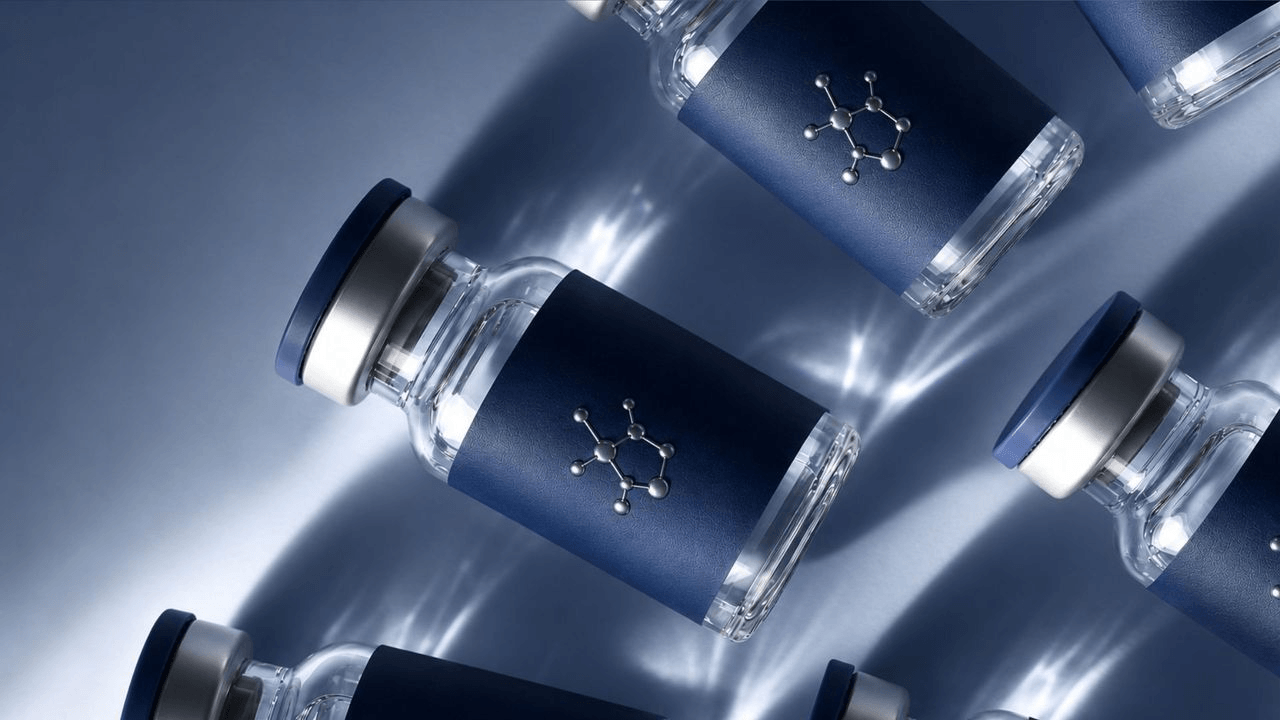 Premium peptide therapy vials representing marketing strategies for peptide wellness and regenerative treatment programs 