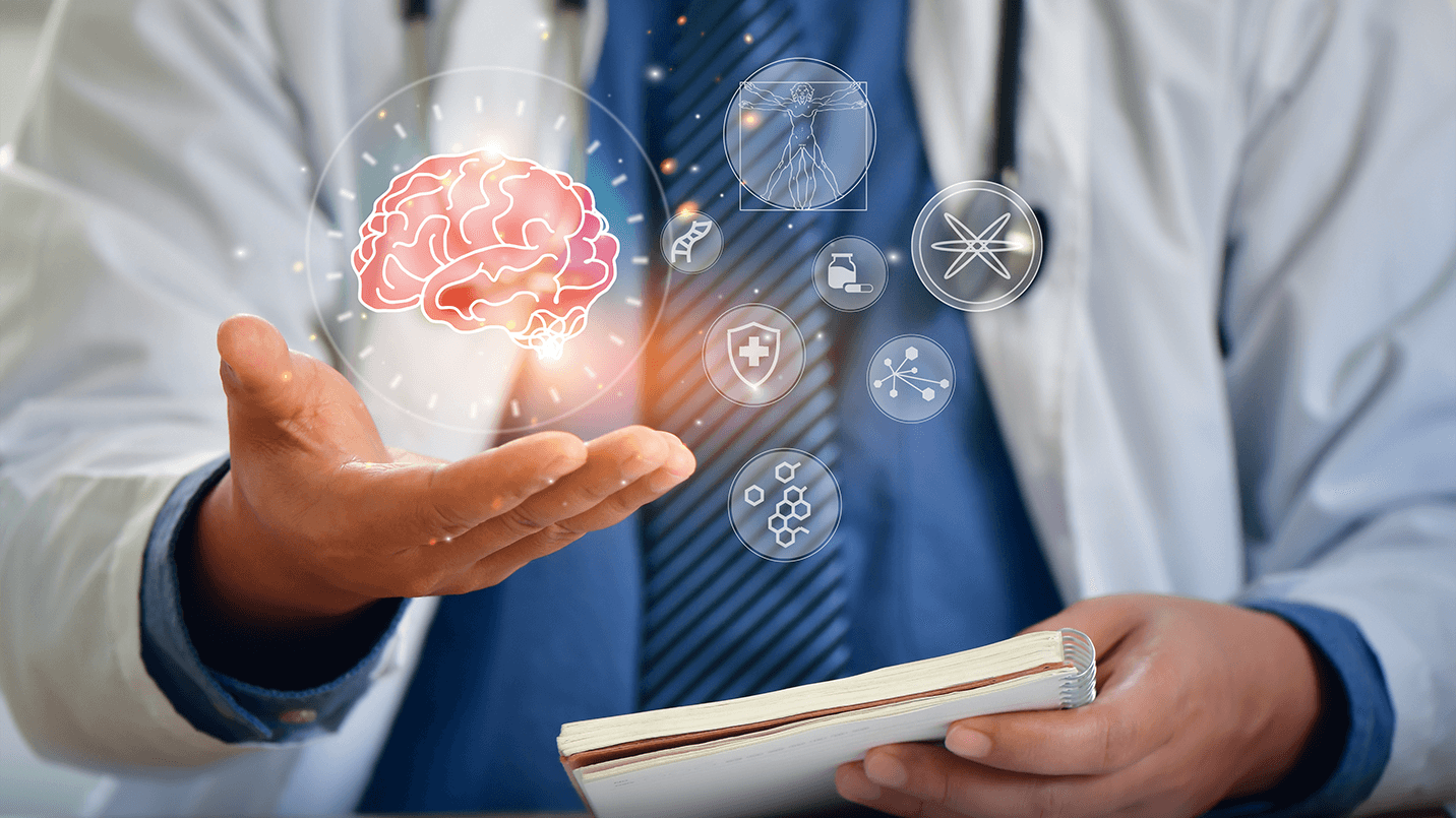 doctor interacting with generative AI technology