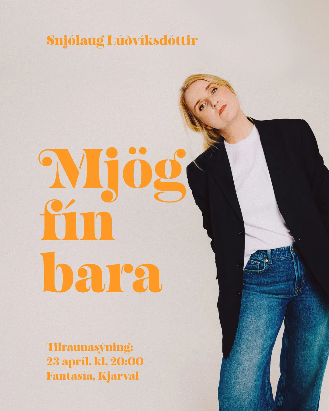 Snjólaug Lúðvíksdóttir, Mjög fín bara - Tilraunasýning