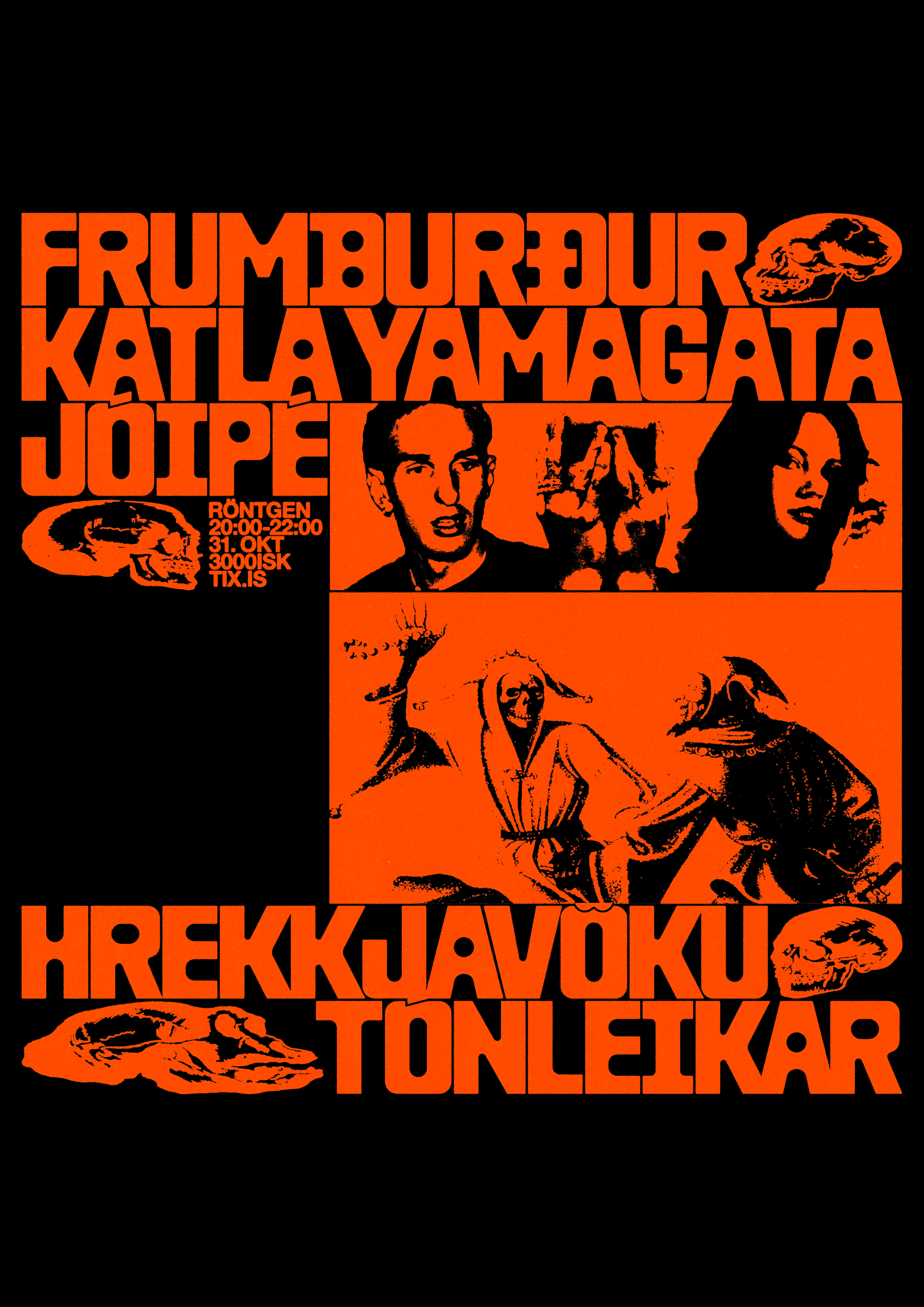 Hrekkjavökutónleikar: JóiPé, Frumburður & Katla Yamagata