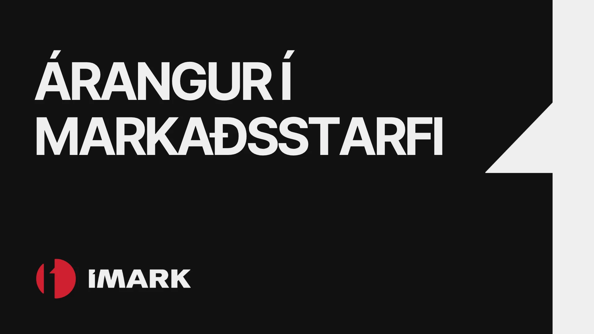 Árangur í markaðsstarfi