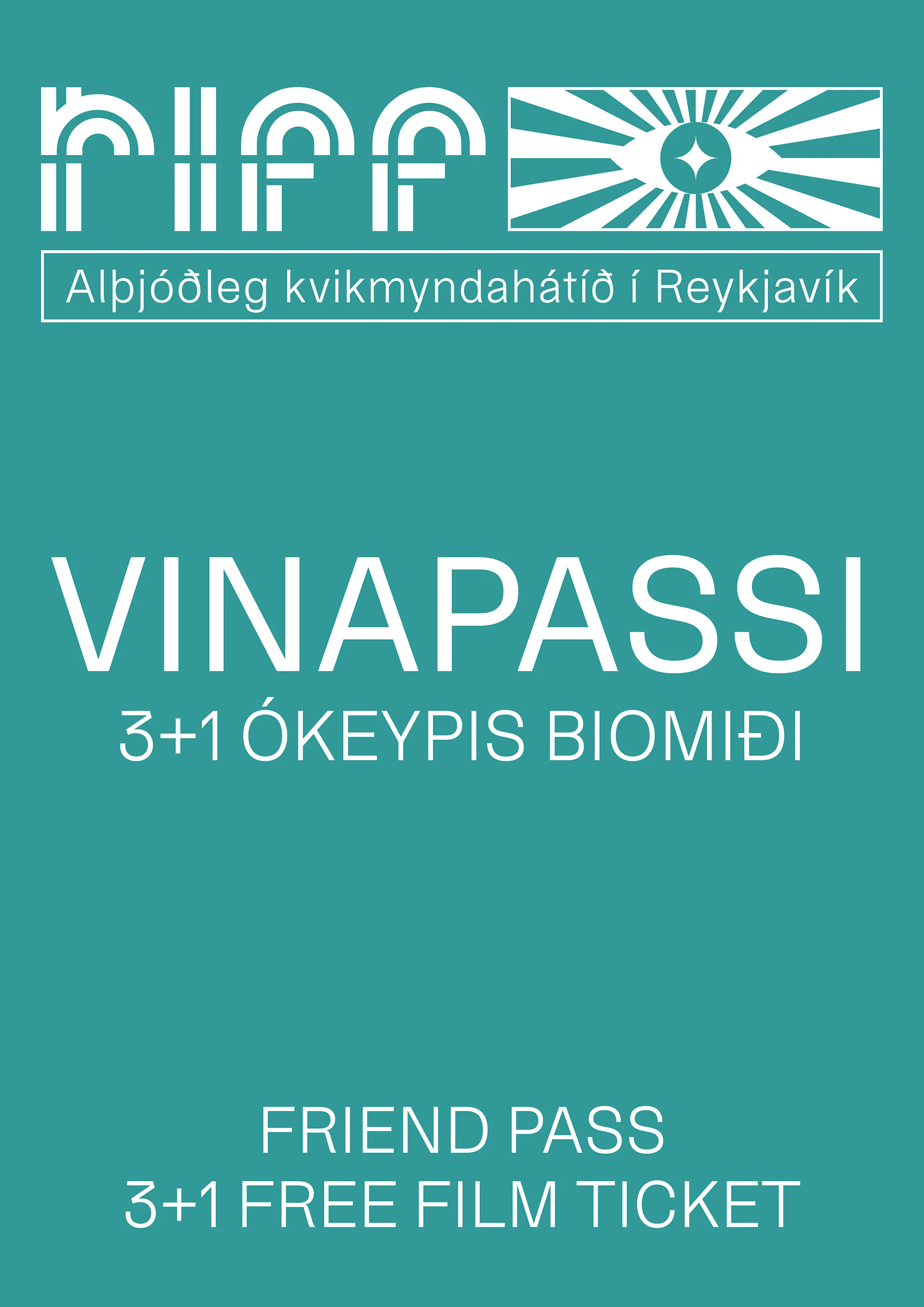 Vinapassi 3+1 Ókeypis miði