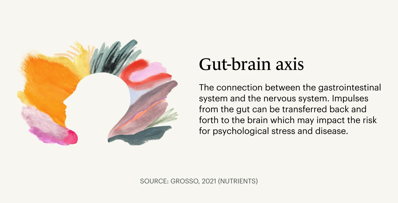 A Monarch infographic about gut health with the definition of Gut-brain axis