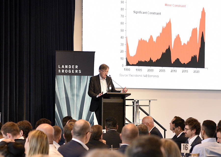 Alan Oster, NAB Chief Economist (until March 2025) presenting at Lander & Rogers' Economic Breakfast Briefing 2025