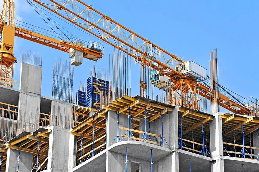 Building site with cranes