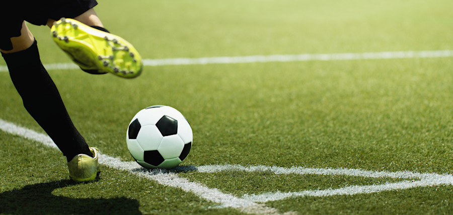 Soccer player on a field