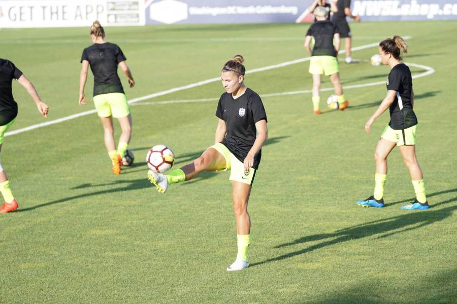 Women's soccer training