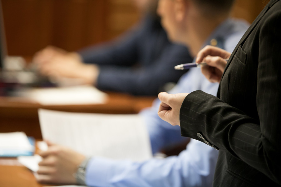 Courtroom scene