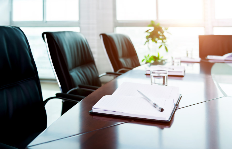 Image of an empty boardroom table