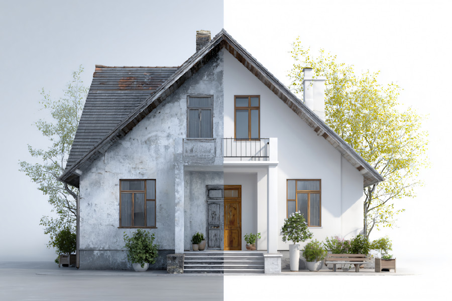 house displaying home improvements