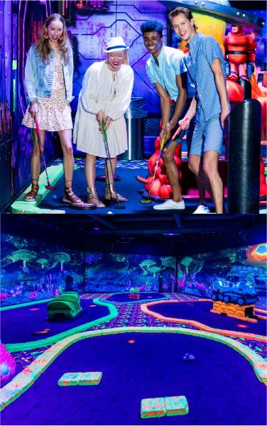 Indoor Mini-Golf with Glow In The Dark Experiences