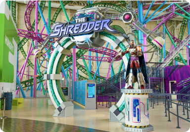 The Shredder TMNT Free Spin Roller Coaster 30 Minutes from NYC